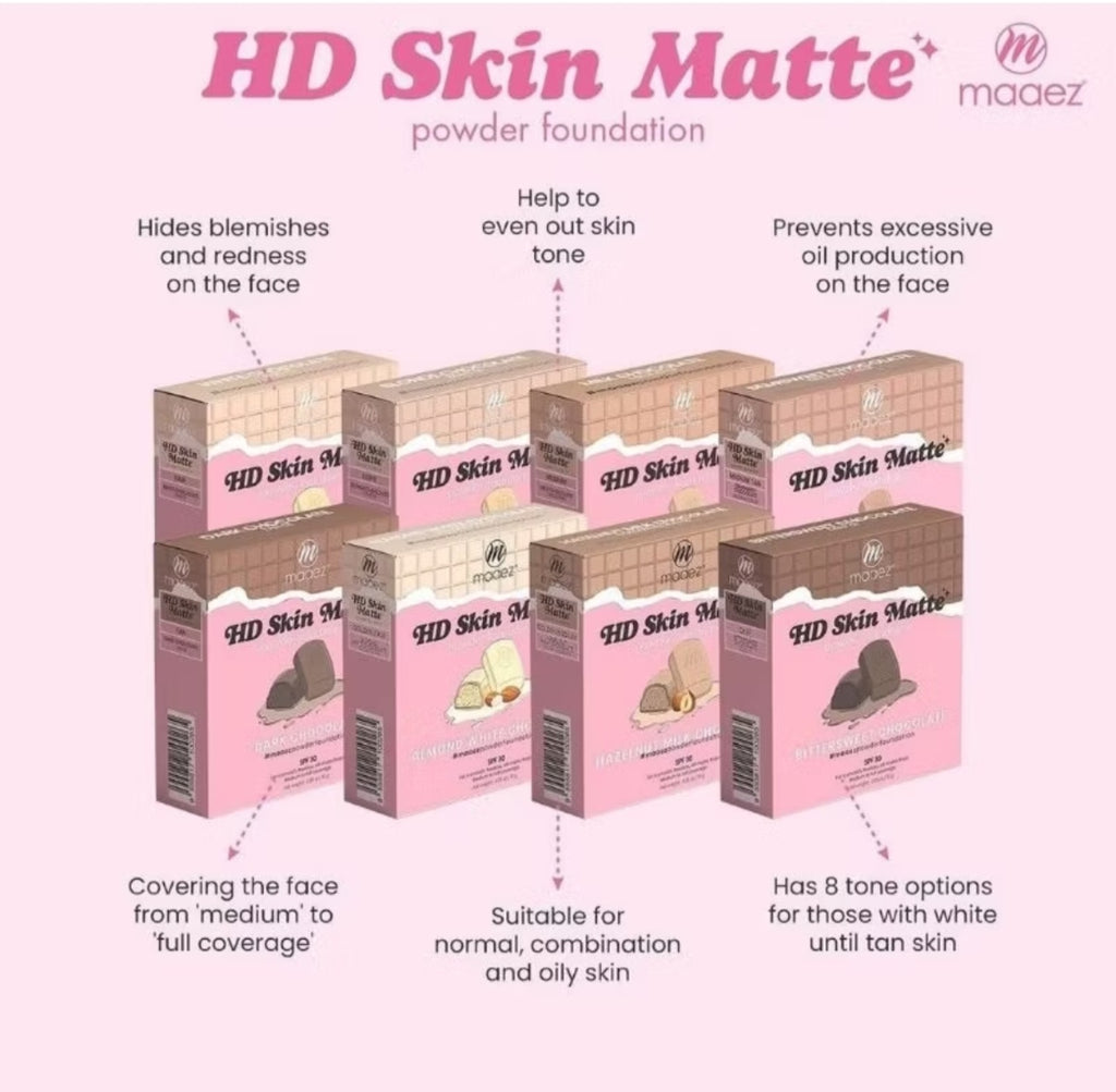 MAAEZ COSMETICS HD SKIN MATTE POWDER FOUNDATION