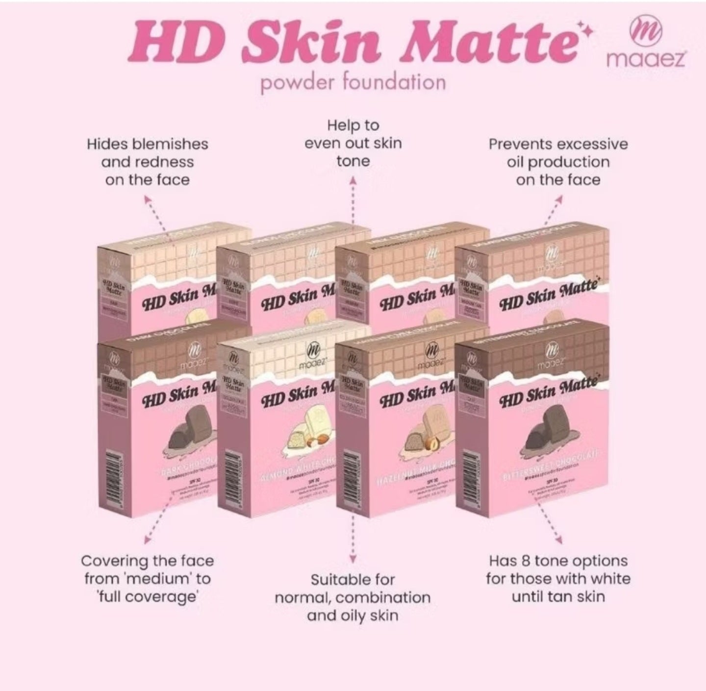 MAAEZ COSMETICS HD SKIN MATTE POWDER FOUNDATION