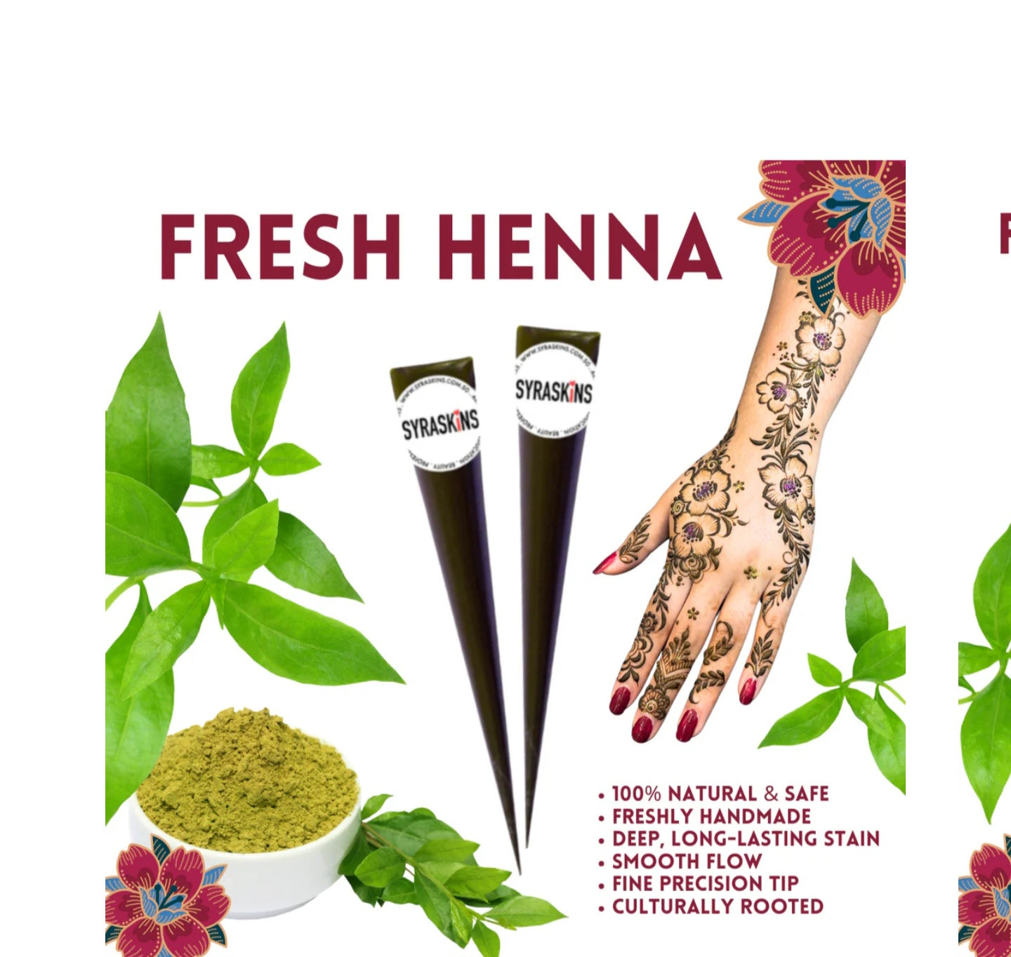 SYRASKINS FRESH HENNA CONE