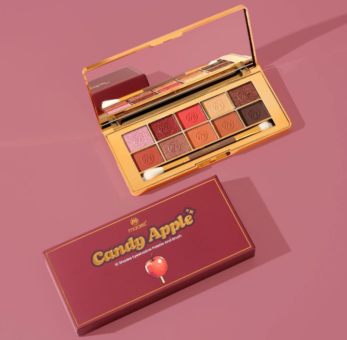 MAAEZ 10 SHADES EYESHADOW AND BRUSH PALETTE
