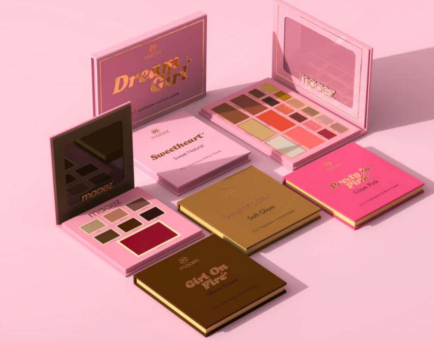 MAAEZ 2 IN 1 EYESHADOW & BLUSH PALETTE