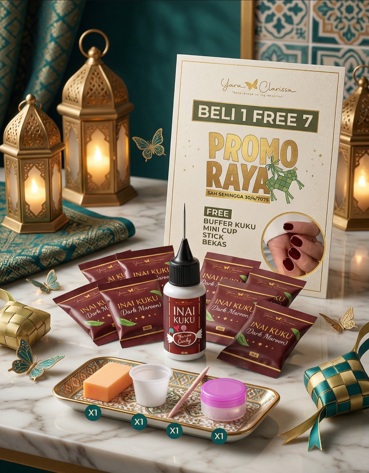 YARA CLARISSA 1 + 7 NAIL HENNA PACK