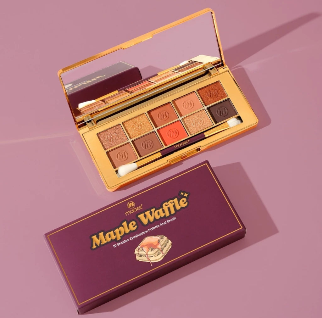 MAAEZ 10 SHADES EYESHADOW AND BRUSH PALETTE