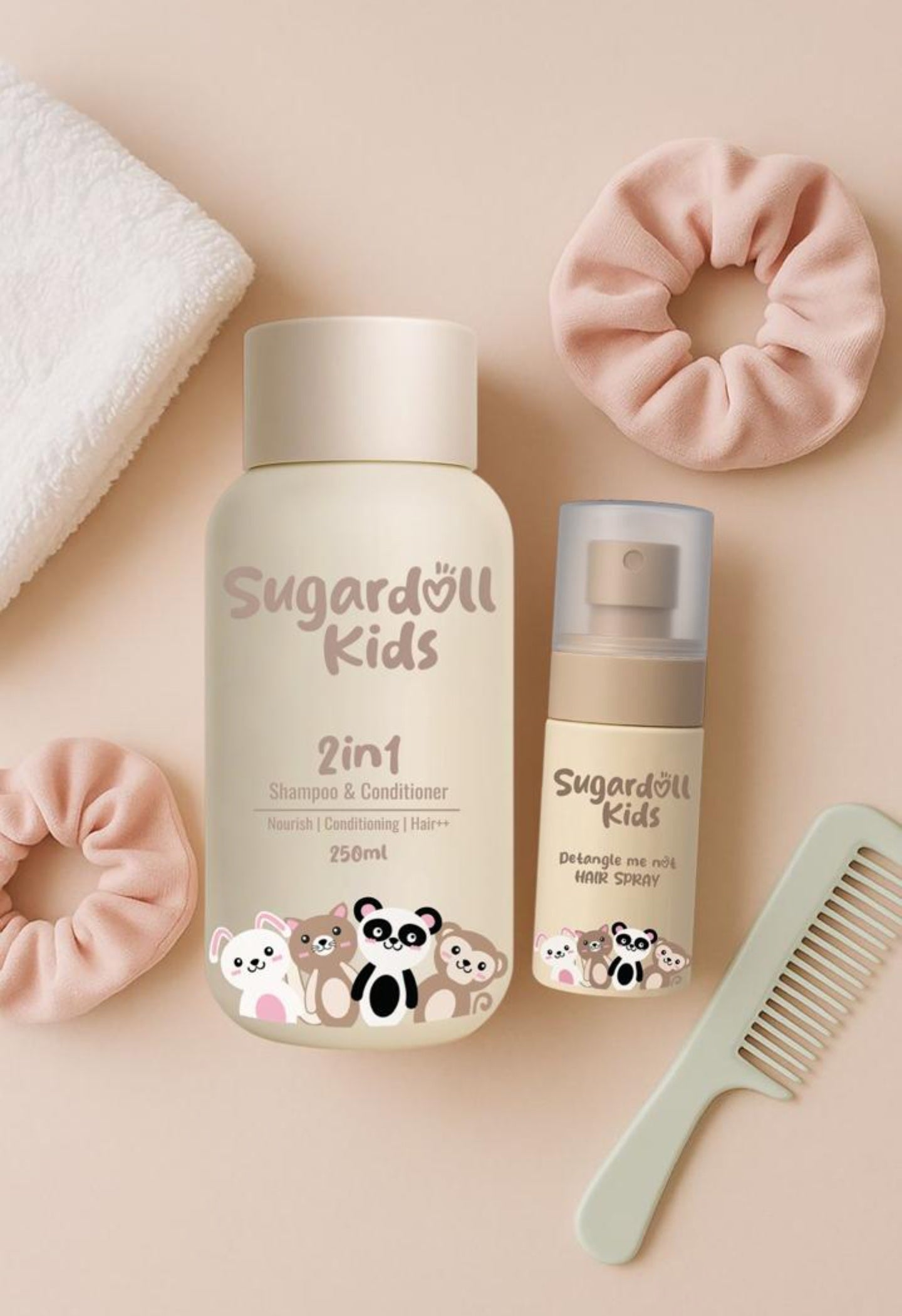 SUGARDOLL KIDS CONDITIONING SHAMPOO AND DETANGLER SET