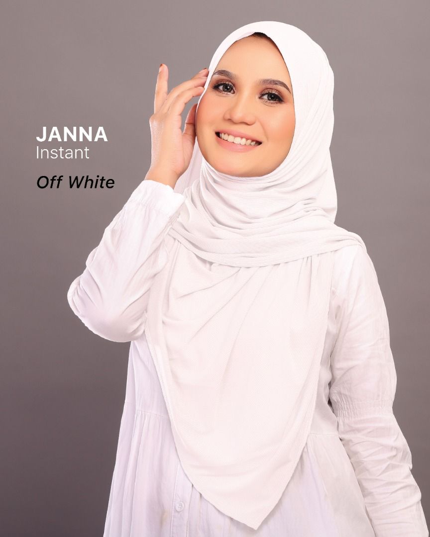 JANNA INSTANT HIJAB IN WHITE BY THE GRANDAHLIA