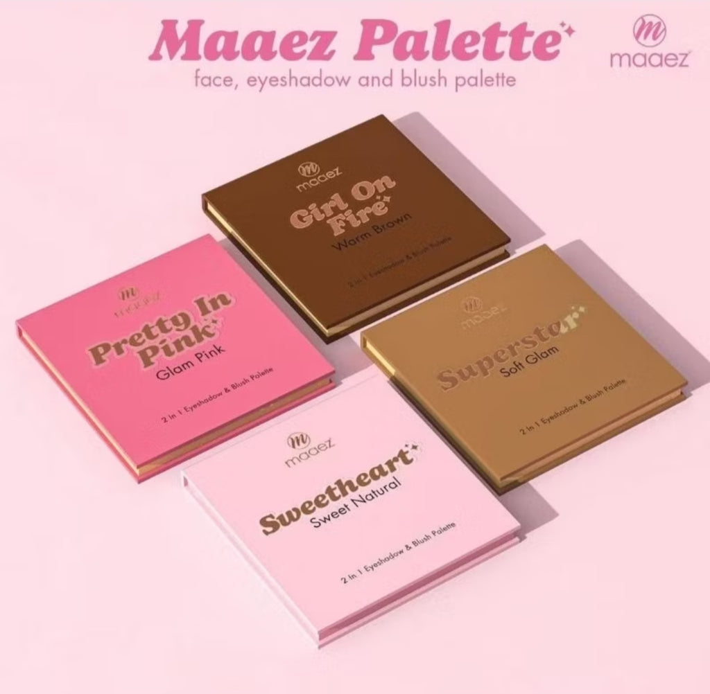 MAAEZ 2 IN 1 EYESHADOW & BLUSH PALETTE