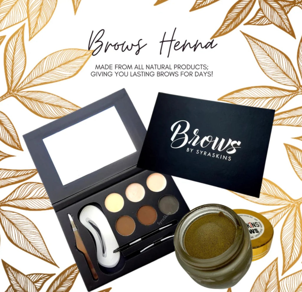 SYRASKINS SET LENGKAP INAI KENING ALAMI / NATURAL EYEBROW HENNA KIT (NEXT DAY DELIVERY)
