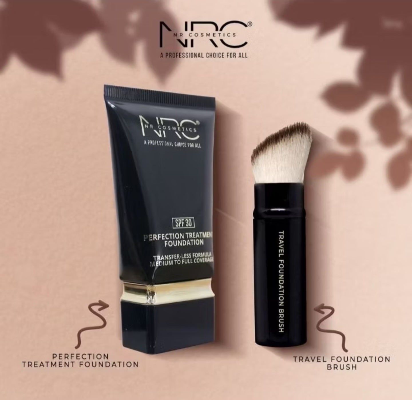 NRC ON-THE-GO FOUNDATION & TRAVEL BRUSH COMBO SET