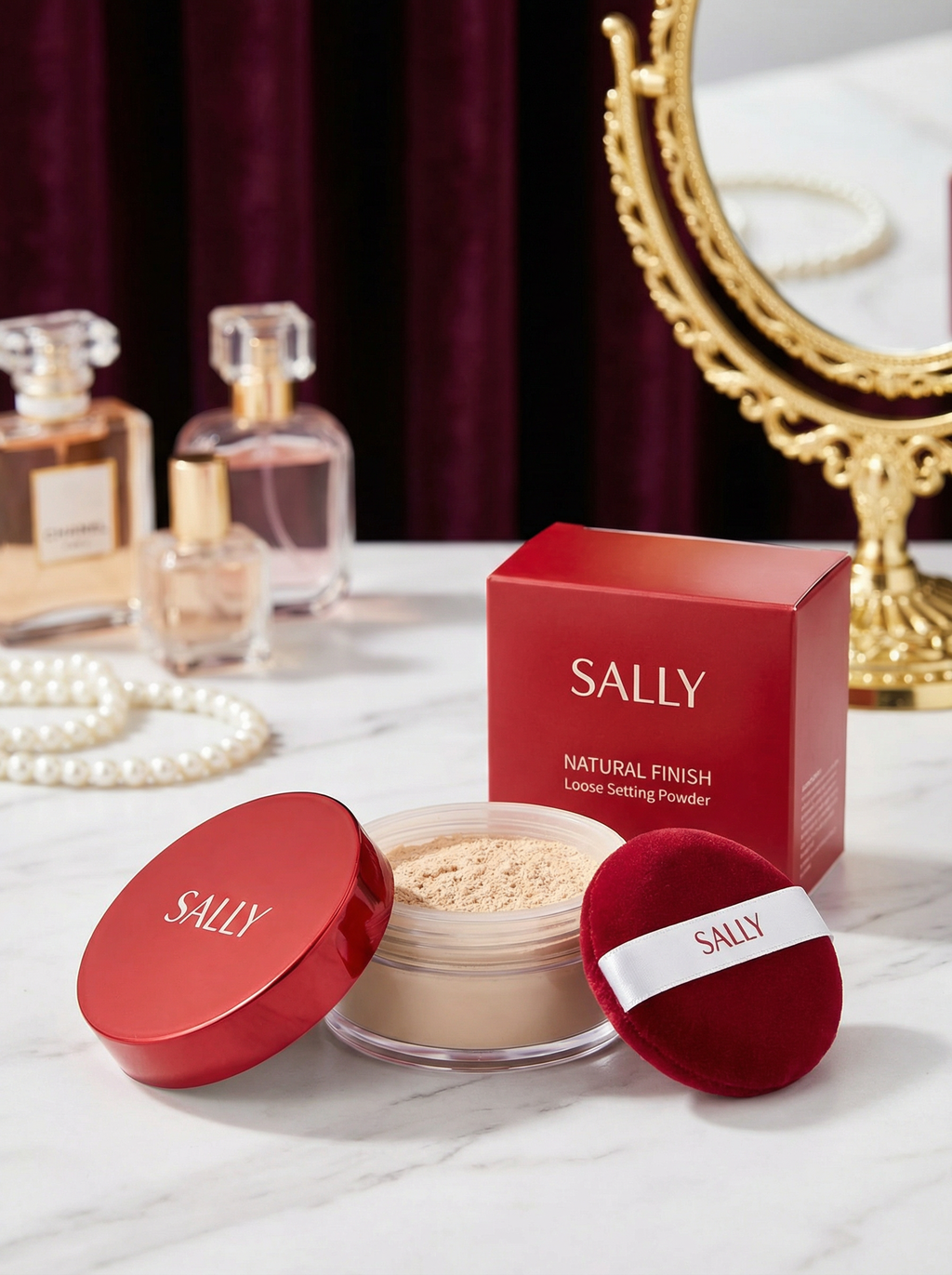 SALLY NATURAL FINISH LOOSE AND SETTING POWDER