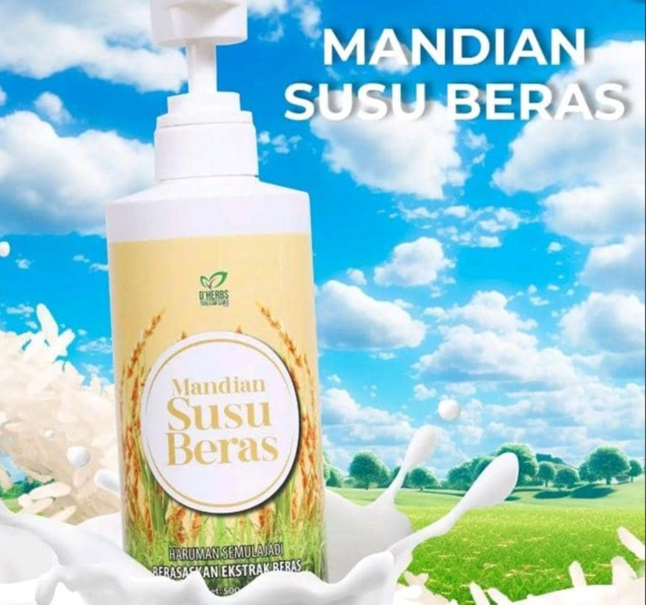 DHERBS MANDIAN SUSU BERAS / RICEMILK BATH