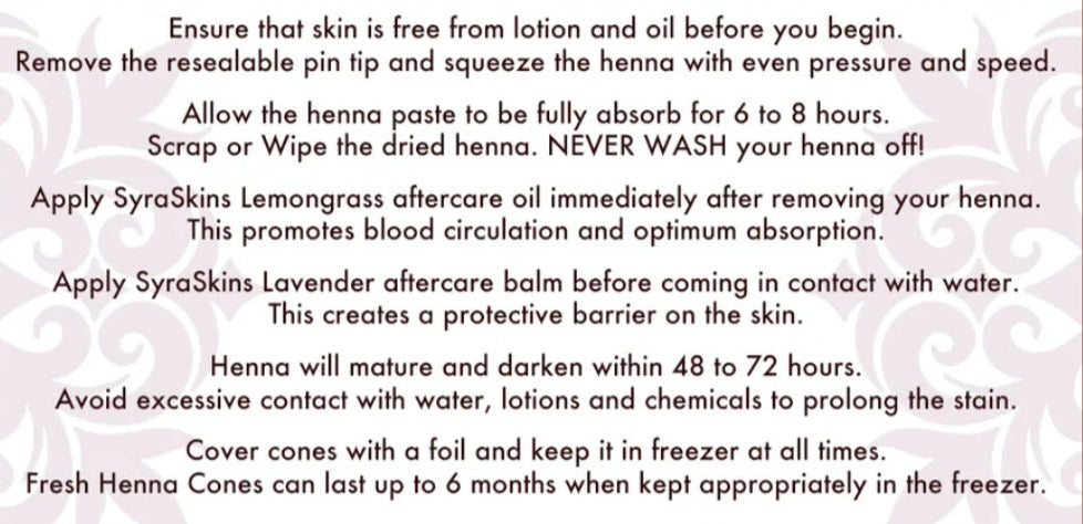 SYRASKINS FRESH HENNA CONE