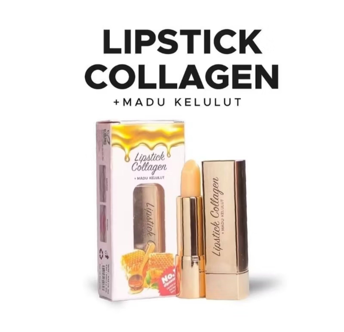 DHERBS LIPSTICK COLLAGEN+ MADU KELULUT