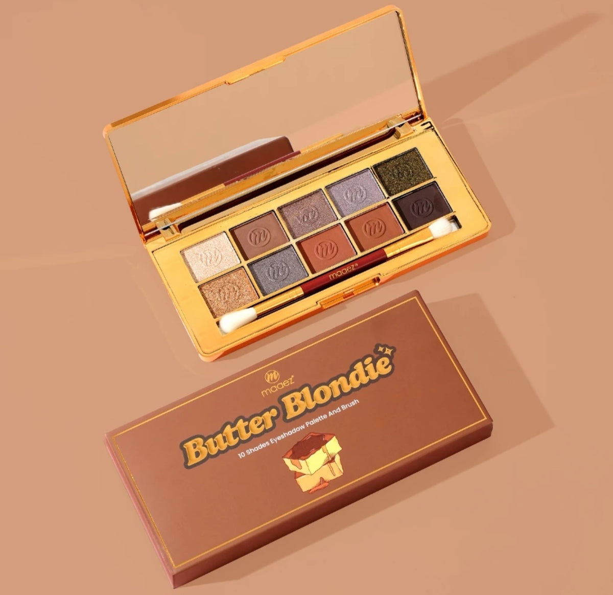 MAAEZ 10 SHADES EYESHADOW AND BRUSH PALETTE